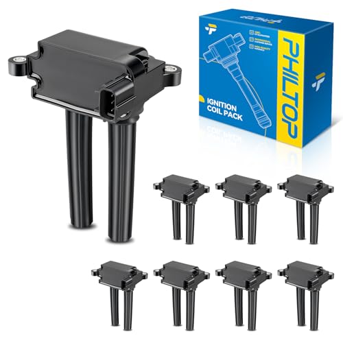 Image of PHILTOP 8 Pack Ignition Coil UF504 Fit for Ram 1500 /2500 /3500 Charger Aspen