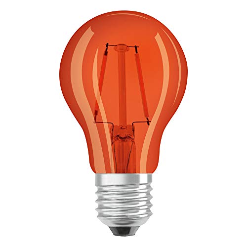 OSRAM Dekorative LED Lampe Décor mit E27 Sockel, Orange, 1500 K, 2,50 W, Ersatz für 15-W-Glühbirne, klar, LED STAR DECO CLASSIC A
