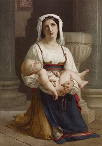 Affiche impression le Moissonneur Bouguereau toile murale abstraite salon 60x90cm
