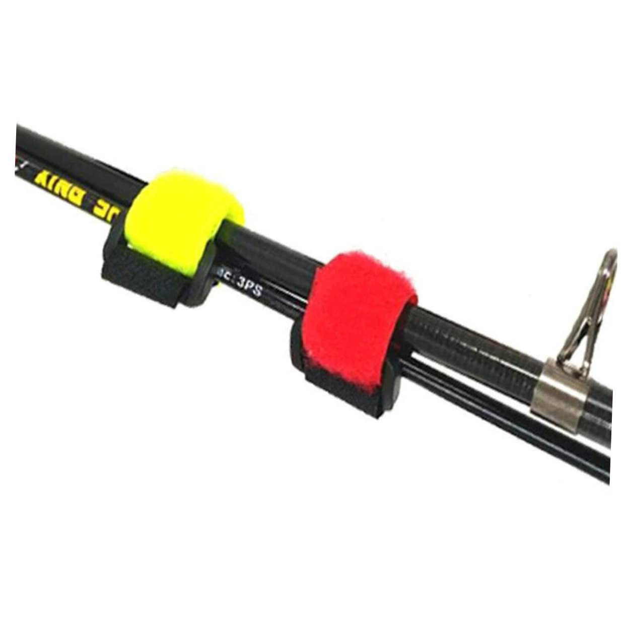 YARNOW Lot De 4 Supports De Canne À Pêche Portables Sangles Attaches Pour Canne À Pêche À La Mouche Réutilisables Pour La Pêche En Plein Air 20 Pièces X 4