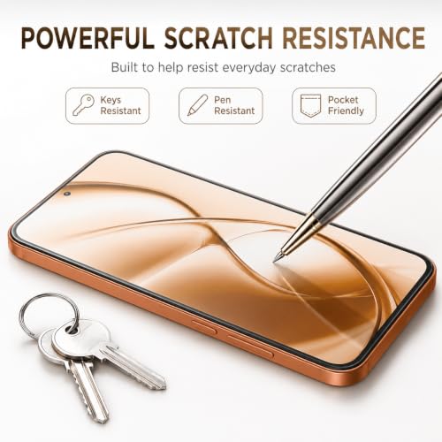 Image of FIRST MART Tempered Glass Screen Protector for Poco M8 Power - Full-Glue Screen Guard, 3D Edge to Edge, HD Clear, Bubble-Free, Case-Friendly, Black, Pack of 2