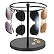 Dulynva 360 Drehbare Brillenständer für Mehrere Brillen Ständer Brillenhalter Sonnenbrillen Halter Aufbewahrung Sunglasses Organizer Display für Tisch, Kommode, Schreibtisch (Schwarz)