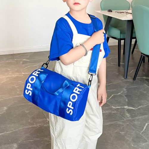 Generic Kids Swimming Bag - Weekender Overnight Sports Duffel Tote | Travel Luggage Multifunctional Shoulder Bag | Portable Comfortable Large Capacity Backpack for Sports, Camping, Blue3