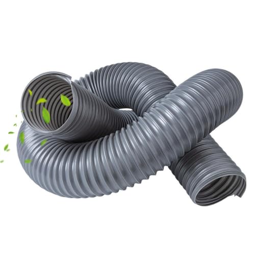 Dust Collection Hose, Flexible PVC Fume Exhaust Hose Grey Ventilation Duct