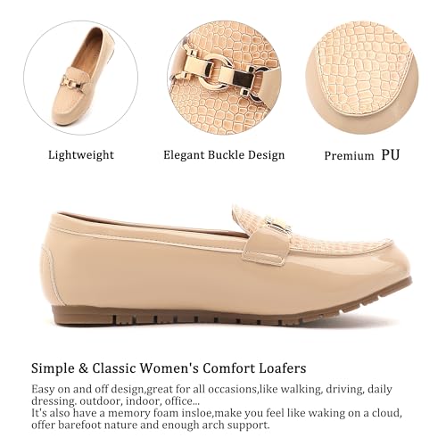 Image of VERDASCO Women's Loafers Comfort Slip-Ons Flat Work Shoes Casual Moccasins Penny Loafers Lady Dress Shoes