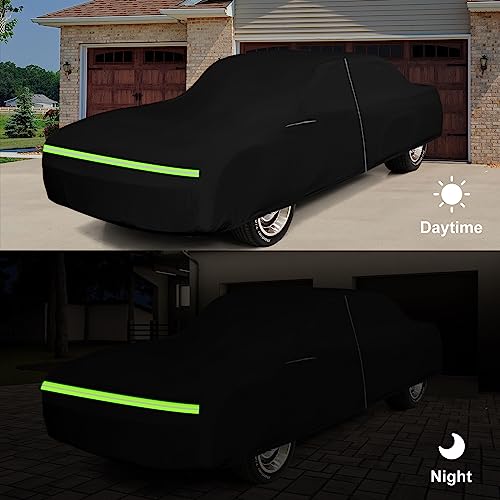 Image of Waterproof Car Cover Compatible with Chevrolet Camaro 1967-1973, Oxford Black All Weather Classic Car Covers with Inner Cotton for Snow Rain Paint Protection(RS /SS /Z28)