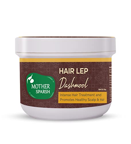 Image of Mother Sparsh Dashmool Hair Lep Powder - Pre Shampoo Hair Mask | Made with Dashmool & Curry Leaves | Helps Control Hair Fall and Strengthen Roots - 100% Ayurvedic Hair Mask, 100g