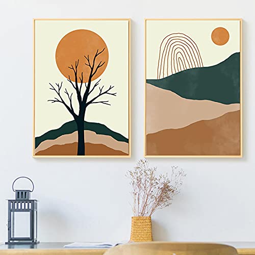 Toile salon au coucher de soleil pour créer une ambiance bohème et chaleureuse au quotidien