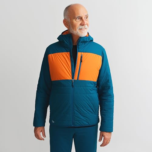 IBEX Merino Wool Aire Men's Puffer Jacket | Insulated, Breathable & Lightweight Hooded Jacket | Hoodies Ideal for Hiking, Running, Camping & Travel 2X-Large Black3