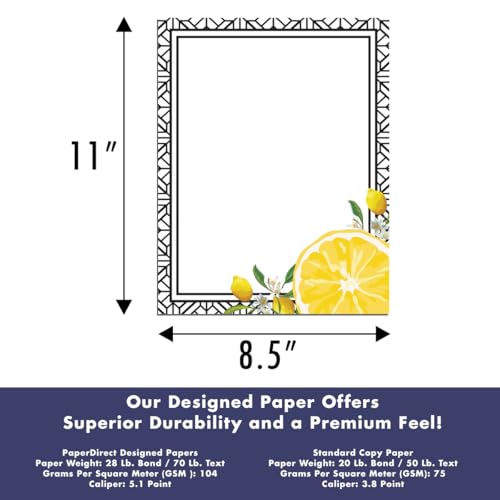 PaperDirect Gourmet Food and Beverage Stationery, Letters, Cards, Invites, Border Papers, Letterhead 8.5 x 11, 25 sheets, Elegant Premium Writing Paper, Decorative Printer Paper - Image 4