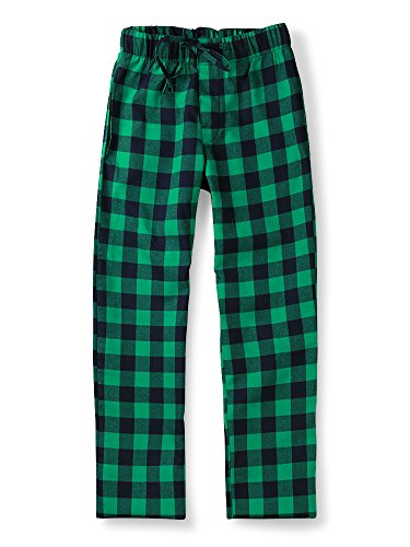 OCHENTA Mens Plaid Fannel Pajama Bottoms Lounge pj Pants Soft Sleepwear 1 Green 42