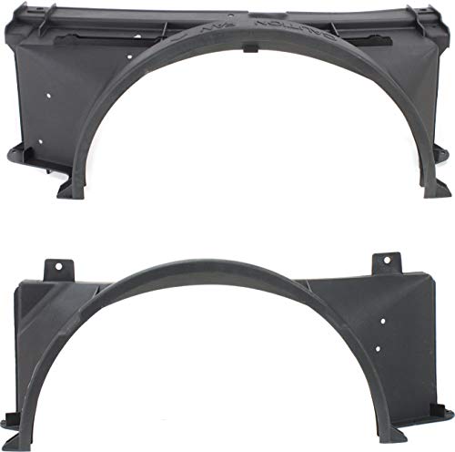 Garage-Pro Fan Shroud Compatible with CHEVROLET C/K Full Size P/U 1988-1999 Radiator Set of 2 Upper and Lower Gas 5.0/5.7L Eng.