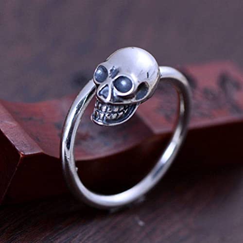 Peso: 6,3 g LuoMei Anello Retrò Anello in Argento Sterling 925 Retrò Anello Teschio Aperto Maschile in Argento Tailandese1