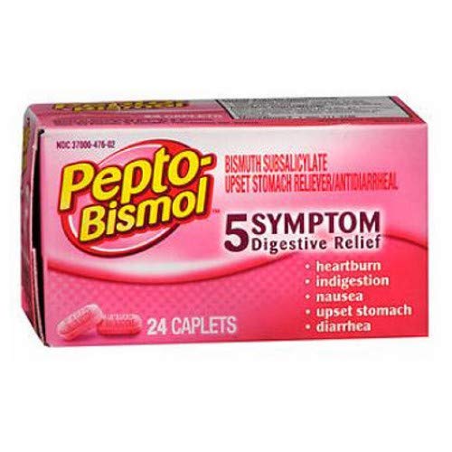Pepto-Bismol Caplets 24 Caplets (Pack of 6)