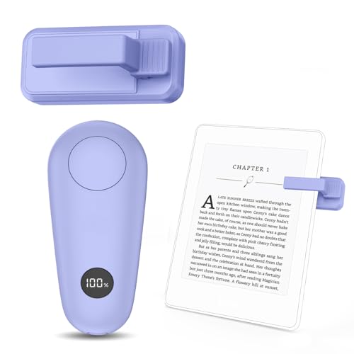 Image of RF Remote Control Page Turner for Kindle Paperwhite Scribe Accessories, Page Turner Clicker for iPad Tablets Reading Novels Taking, Phone Camera Video Record Triggers Remote, Light Purple