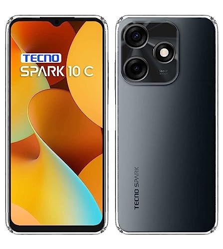 Image of COVERBLACK Rubber Silicone Back Cover for Tecno Spark 10c - Transparent