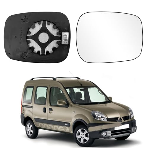Altsbaos 1PCS Rétroviseur Compatible avec Renault Kangoo I Vitre Retroviseur Chauffant 2004 2005 2006 2007 2008 2009 Verre Miroir Kangoo 1(Universel...