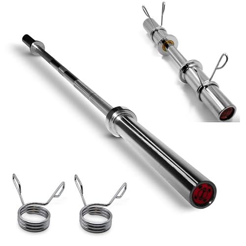 GYM DISTRICT Olympische Langhantel oder Kurzhantel - Stahl-Hantelstange...