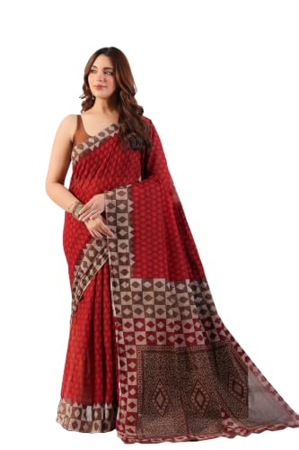 Image of TAMAIRA FASHION Mulmul Pure Cotton Saree For Woman |Office Wear Daily Wear Sarees For Women Without Blouse Piece(Available in 15 Colours)
