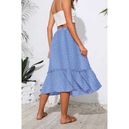 Image of Witsmile High Waist Tiered Skirts for Women Flowy Skirts for Women Long Length with Pockets 2026 Fashion Trendy