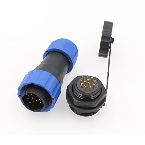 Conector circular aviation desmontable 12 pines IP68 miniatura 2