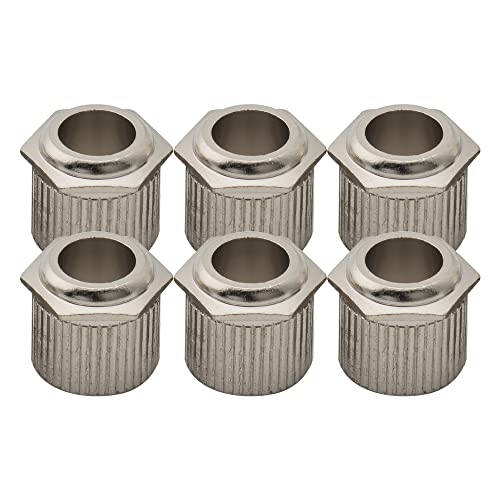 Musiclily Ultra Solid Brass 6mm to 10mm Vintage To Modern Sized Hex Guitar Tuner Conversion Bushings Tuning Pegs Adapter Ferrules