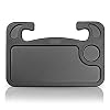 Car Steering Wheel Desk | Food Table for Car | Steering Wheel Tray for Constant Travelers, Fits Most Vehicles Steering Wheels (Black)