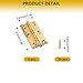 Solid Brass Butt Hinges Cabinet Door Hinges with Screws Heavy Duty Bifold Hinge for Jewelry Box, Furniture, Cupboard, Wood Crafts & Toolbox Golden Polishing Mini Folding Hinge (2.5 inch)