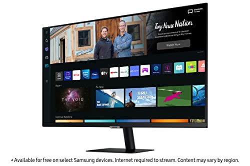 Image of Samsung 32-Inch(80.13Cm) LED 1920 x 1080 Pixels, M5 FHD Smart Monitor & Galaxy Buds Live Bluetooth Truly Wireless in Ear Earbuds with Mic, Upto 21 Hours Playtime, Mystic Black