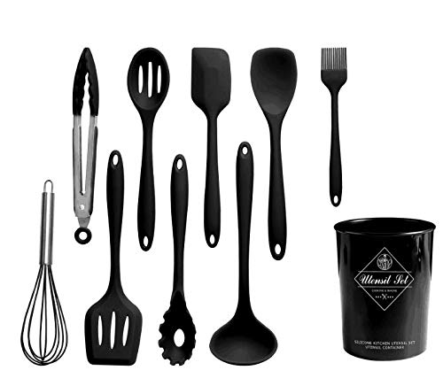 BCHEF Silicone Utensils Heat Resistant Rubber Non-Stick BPA Free Non Toxic Kitchen Set for Cooking, Baking and Mixing Ergo...