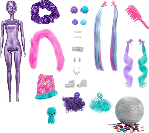 Muñeca Barbie Color Reveal con 25 Sorpresas y 10 Accesorios de Pelo miniatura 6