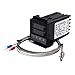 REX-C100 PID Temperature Controller with K Thermocouple - 100-240VAC, Dual Output, Precise Temperature Control for Industrial and DIY Applications(with relays,Relay)