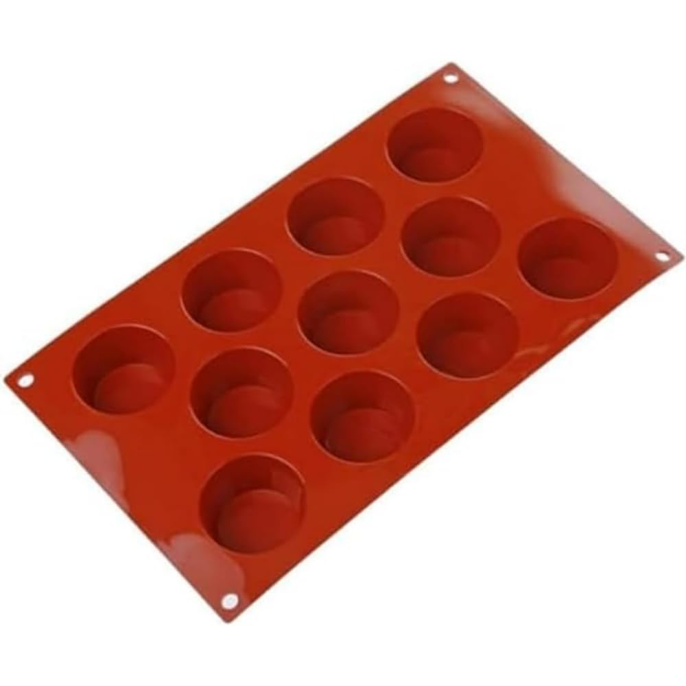Silikomart Red Silicone Muffin Pan, 11 Cup, Mini,