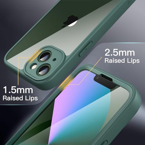 JETech Case for iPhone 13 6.1-Inch with Built-in Tempered Glass Screen Protector, 360 Degree Full Body Heavy Duty Protection, Shockproof Rugged Phone Cover Clear Back (Midnight Green) JETech Case for iPhone 13 6.1-Inch with Built-in Tempered Glass Screen Protector, 360 Degree Full Body Heavy Duty Protection, Shockproof Rugged Phone Cover Clear Back (Midnight Green)