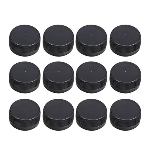 Image of Healifty 100Pcs Black Bottle Caps 1.18In Diy Bottle Cap Covers for Water Bottles Reusable Replacement Lids for Crafts Kids Art Projects Home Education Kindergarten