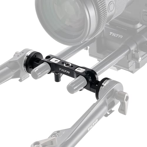 Tilta 15mm LWS Dual Rosette Adapter - Black | Compatible with Rosette Arms & Hand Grips | 15mm Rod Mount | 3/8"-16 & 1/4"-20 Thread | Aluminum & Stainless Steel Construction