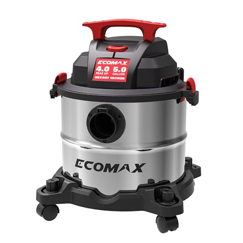 ECOMAX Wet/Dry Shop Vacuum (5 Gallon, 4 HP)