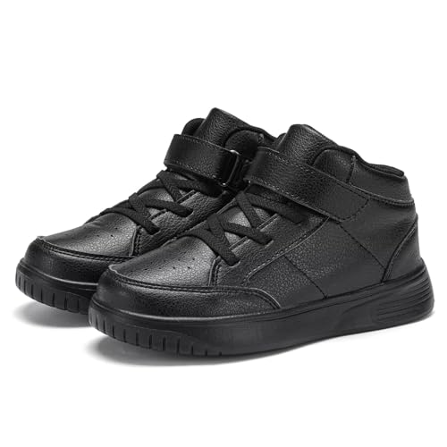 Image of Kids Sneakers Boys Running Shoes Girls High Top Casual Lightweight Classic Adjustable Strap Sneakers
