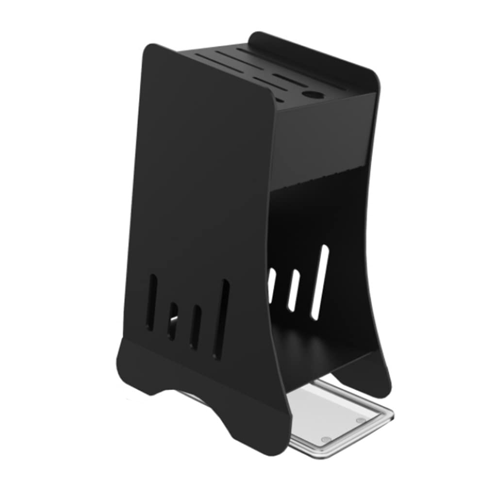 Sujetador de cuchillo Bloque de cuchillas de 7 orificios, acero inoxidable sin cuchillas de cuchillo, con tenedor de cuchilla de drenaje extraíble. Utensilios de cocina Organizador de cuchillos