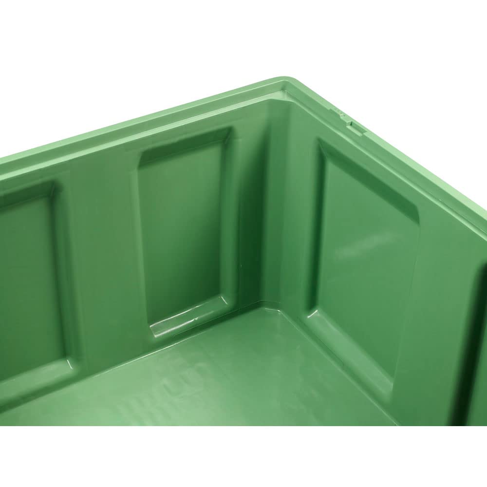 Logiplast Palettenbox mit Deckel LxBxH: 1200 x 1000 x 790 mm geschlossen mit 4 Füssen in grün