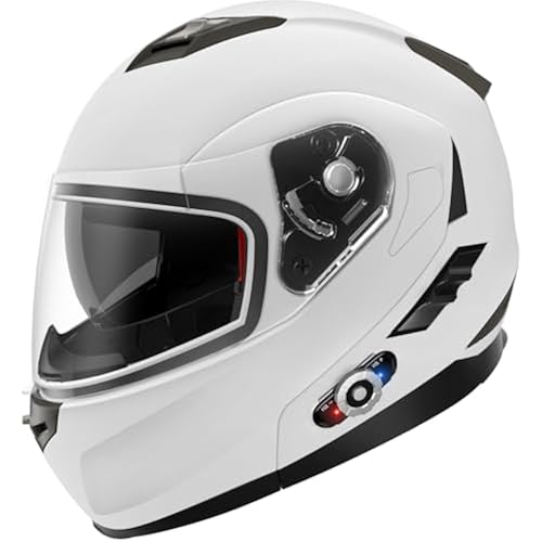 FreedConn BM2-S Bluetooth Motorcycle Helmet, Flip-Up Modular Motorbike Helmet, 500M Connectivity for 2-3 Riders, Voice Dial,