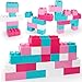 Liberty Imports 24 PCS Giant Blocks for Toddlers, Set of Plastic Large Building Blocks for Kids Creative Play, Big Stacking Bricks for Children, Kids (Pastel Colors)