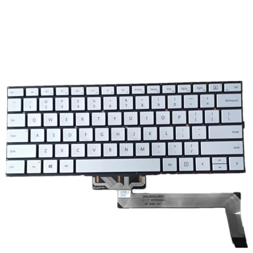 Clavier de rechange pour Microsoft Surface Book 2 1832 avec disposition US couleur argent