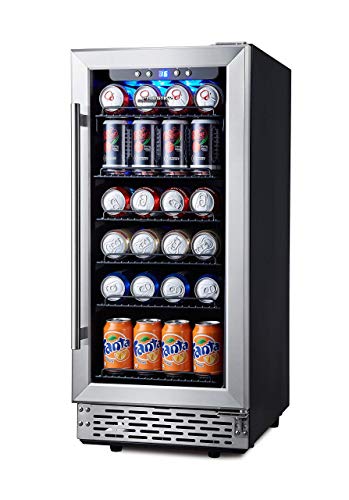 Phiestina Wine and Beverage Refrigerator, 30 inch Wine Cooler, Built-in or Freestanding Large Fridge 33 Bottles&100Cans|Dual Zone&Temp Defrosting Function,for Home/Bar/Office