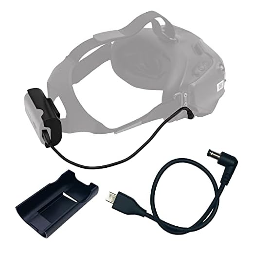 RAWECUD Power Cable and Battery Bracket for DJI FPV Goggles V2, Battery Clip Holder and Charging Cable for FPV Combo Goggles Accessories