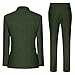 Retro 3 Piece Suit Men Slim Fit Formal Tweed Blazer Vest Pants Wool Prom Green Men Tuxedo M