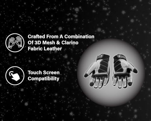 Image of Axor Airstream Riding Gloves Providing Enhanced Grip and Impact Protection with Touchscreen Functionality and an Adjustable Fit-Black Grey-M