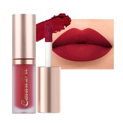 Image of evpct 1Pcs Sexy Red Matte Liquid Lipstick Lip Gloss Glossy Set for Black Women 24 Hour Silky Velvet Lipstick labiales matte larga duracion mate 24 horas originales 11#