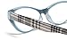 Calabria Emily Cateye Reading Glasses +1.25 Blue Black Plaid Women Stylish Fashion Eyeglass Cat Eye Single Power Readers