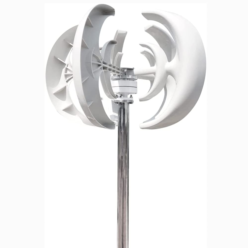 Generatore a turbina eolica ad asse verticale da 1000 W - Kit a magneti permanenti a 5 lame per sistema ibrido solare eolico da 24 V - Soluzione efficiente per l'energia rinnovabile